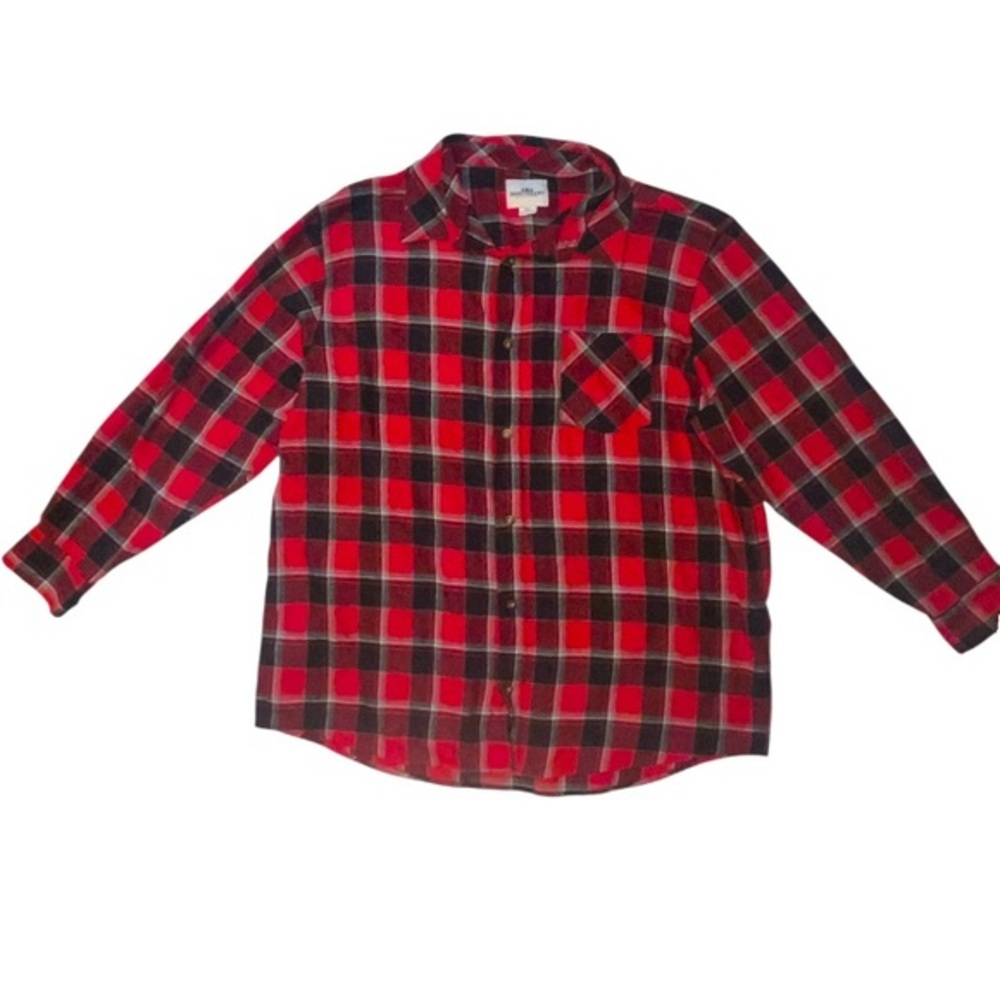 Northeast Outfitters Plaid Button Down Shirt Red Black Size 3XL